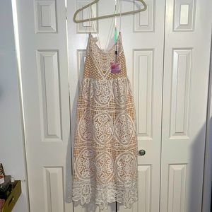 ChicWish White Lace Midi Dress Size XL NWT